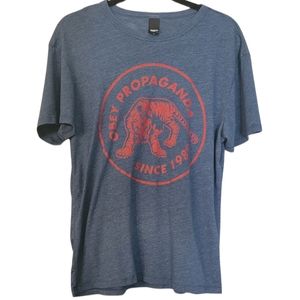 Obey Propaganda T-Shirt Men's Size Medium Blue